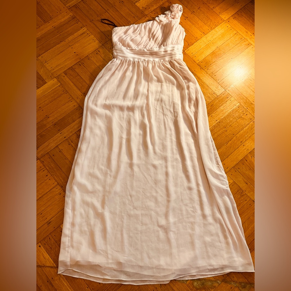 H&M Strapless Cream Maxi Dress